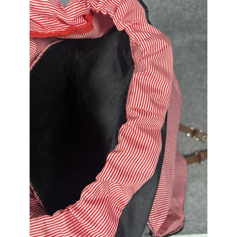 The Journeyman Collection Little America Backpack OS Black Faux Leather Straps